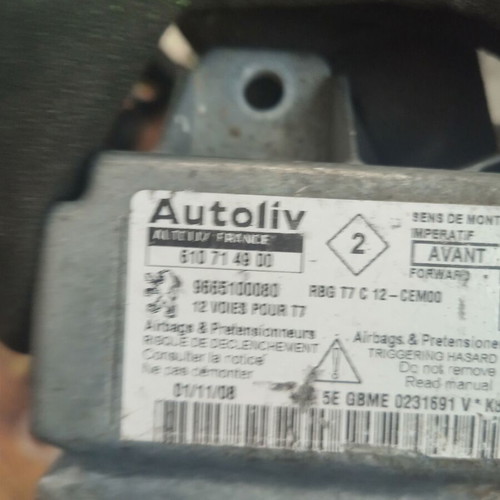 Airbag control unit for Peugeot 308 SRS 610714900, 9665100080