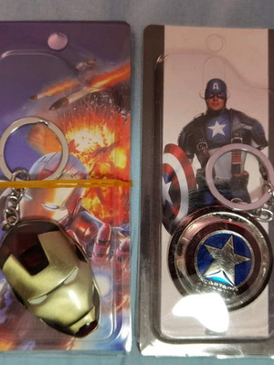 Marvel μπρελόκ καινούργια, μεταλλικά Captain America Ironman Avengers