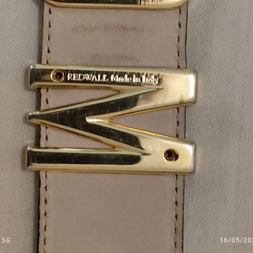 Moschino Redwall leather navy belt like new, size S 75