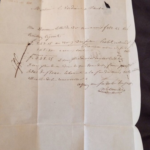 French letters used, 1845 and 1849, commercial correspondence