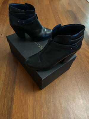 Rag & Bone Harrow Μπότες Μαύρες Δέρμα Σαν Καινούργιο Μέγεθος 38,5