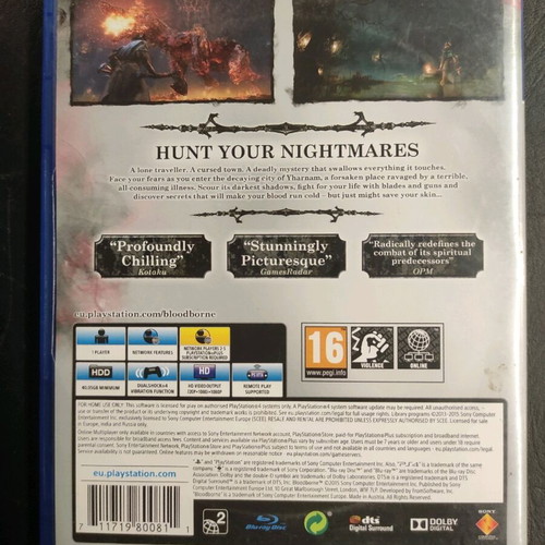 Bloodborne video game for PlayStation 4 used