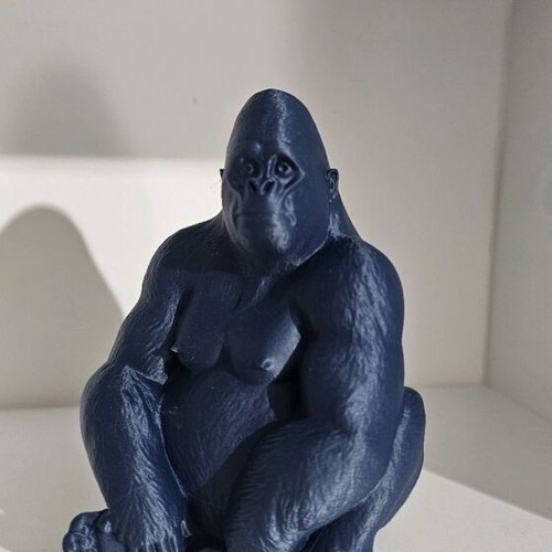 Gorilla sculpture new, modern, 3D printed decor accent