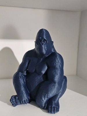 Gorilla sculpture new, modern, 3D printed decor accent
