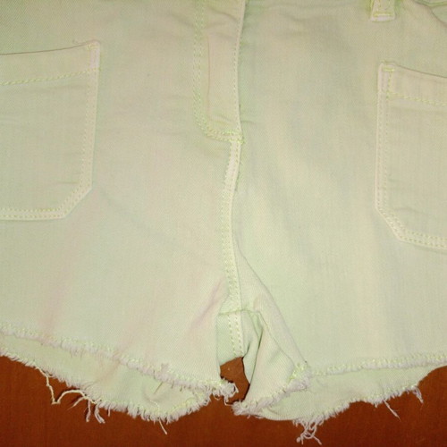 Orchestra denim shorts like new, pastel lime color