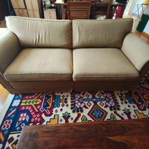 Sofa "ΤΟ ΕΠΙΠΛΟ" 2-seater classic beige used