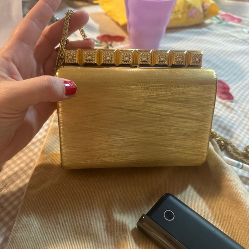 Rodo vintage bag used, gold with decorative stones