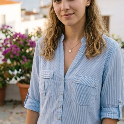 Zara Basic Ριγέ Γυναικείο Πουκάμισο Σαν Καινούργιο, Γαλάζιο Λευκό