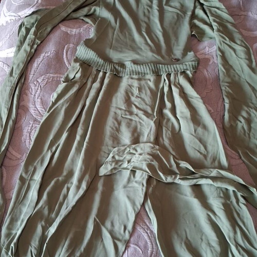 Pinko silk one-piece jumpsuit like new, green