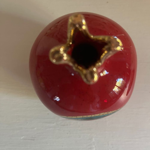 Decorative pomegranate with embossed gold designs new