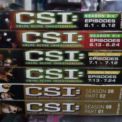 CSI series seasons 6/7/8 DVD without Greek subtitles, 18 discs