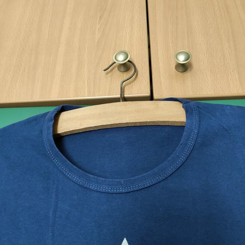 Men's long-sleeve So Size shirt like new, blue with print