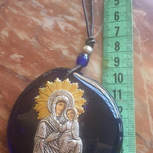 Virgin Mary lucky charm icon