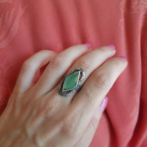 Silver ring set authentic and new