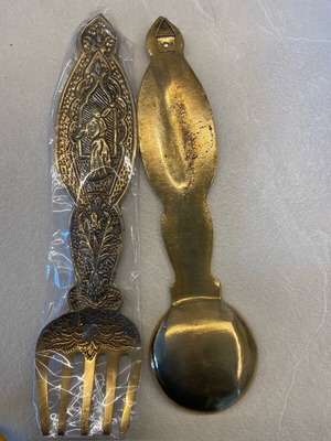 Decorative brass spoons new