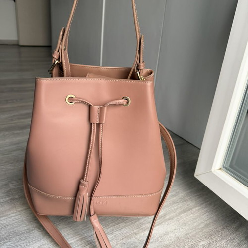 L Credi shoulder bag, beige and red
