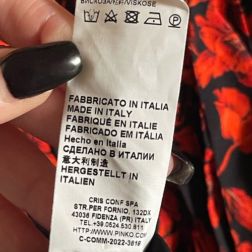 Pinko dress new, black and red, size small