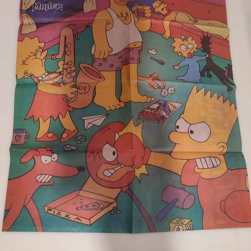 Simpsons poster and card new with small tear
