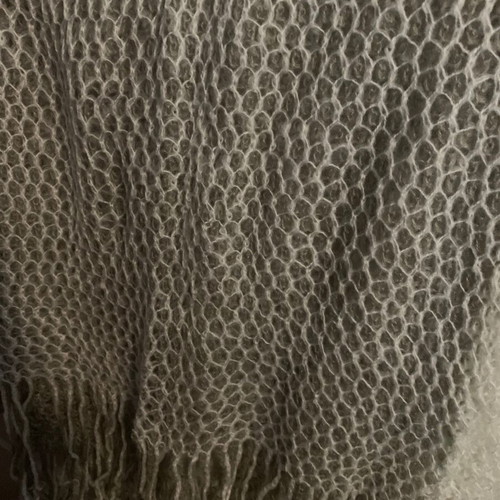 Knitted two-tone handmade scarf like new