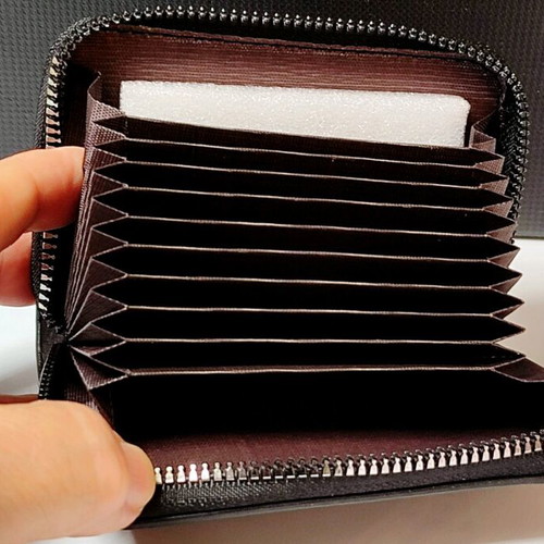 Men's PU Leather Wallet new, black with zipper