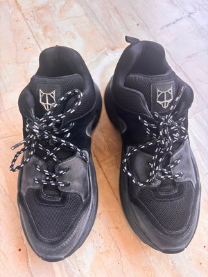 Naked Wolfe Black Chunky Platform Trainers used, size 39