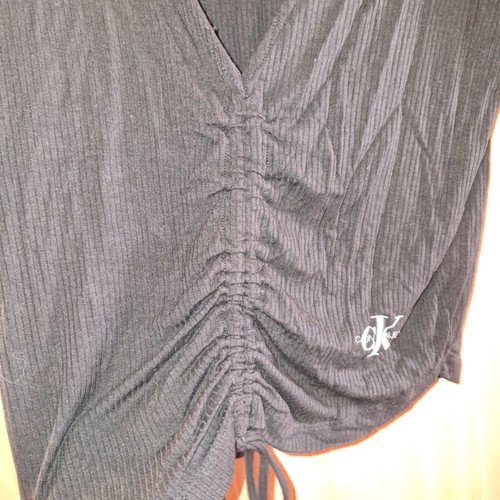 Calvin Klein black long-sleeve blouse new size M