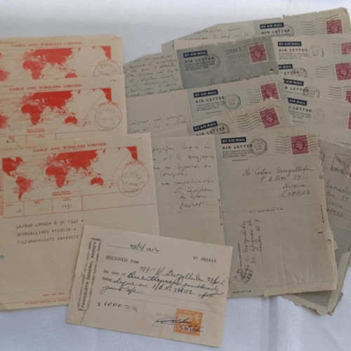 Cyprus Small Archive of Telegrams and Letters 1934 - 1948 used