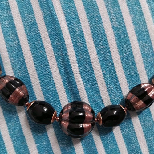 Jet Black Vintage Style Necklace used