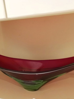 Crystal decorative gondola, burgundy