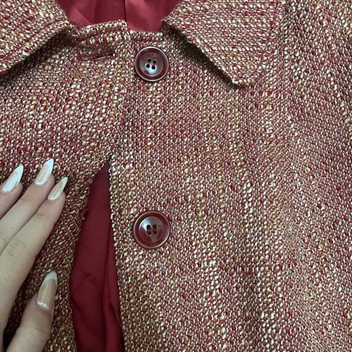 Zara knitted jacket red like new, size M