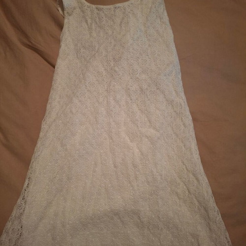 White blouse for girl 12 years new with embossed texture and open back