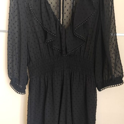 Zara jumpsuit dress with sheer panels size Large like new