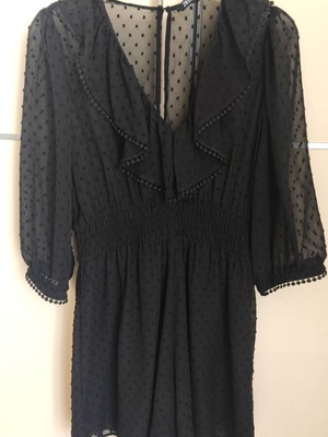 Zara jumpsuit dress with sheer panels size Large like new