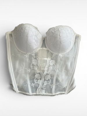 Luna Wedding White Lace Corset Bustier 80C