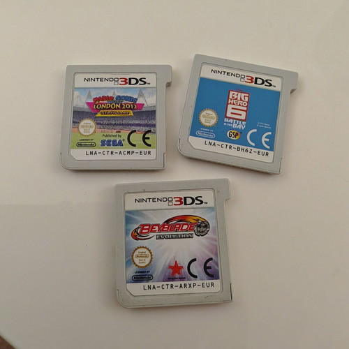 Nintendo 3DS games pack of 3 used, Mario and Sonic, Big Hero 6, Beyblade