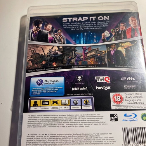 Saints Row The Third for PS3 used