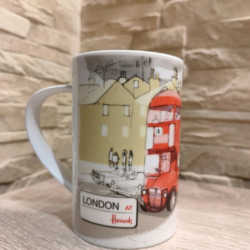 Harrods London Mug New Red Bus Design