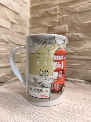 Harrods London Mug New Red Bus Design