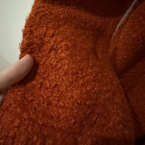Shearling coat new orange Shop And Co