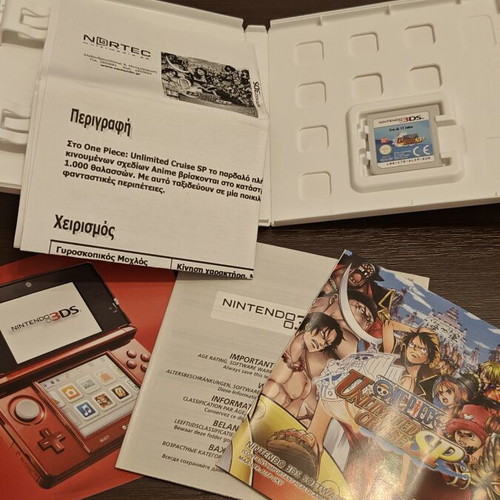 One Piece game for Nintendo 3DS used with original case and manuals