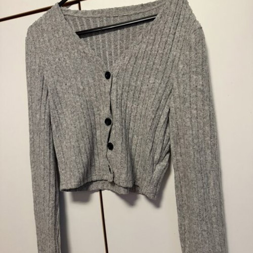 Cardigan gray with buttons like new