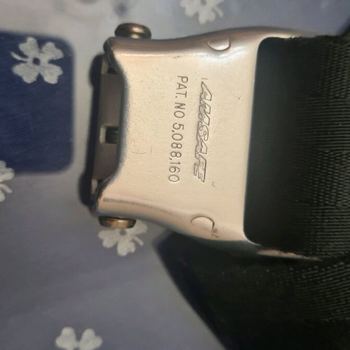 AMSAFE seatbelt used for aircraft display