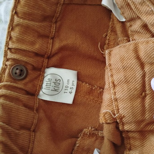 Boys' shirt and pants set like new, size 4-5 years, blue and brown