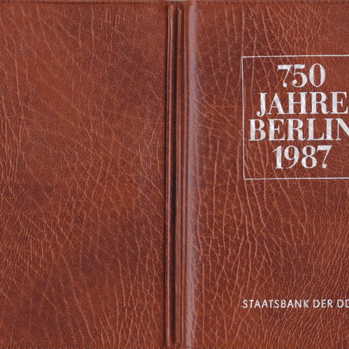Set of East Germany (GDR) Coins 1987 UNC, 4x5 Mark Berlin Anniversary