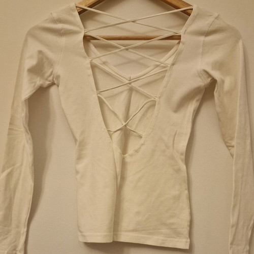 Top backless white size XS like new