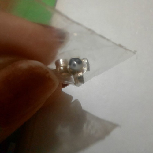 Vintage 925 silver Ying Yan stud earrings new
