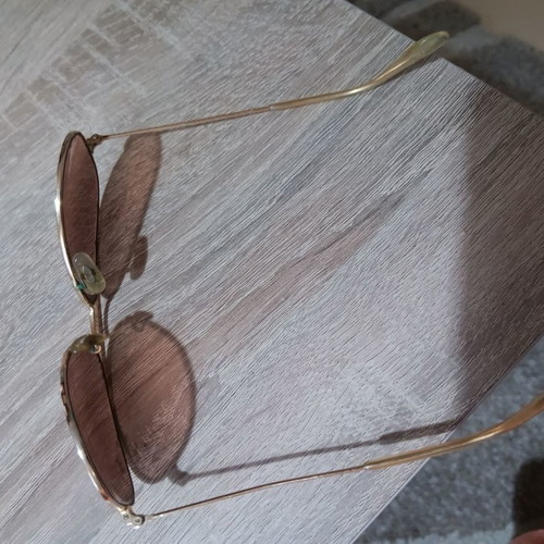 Ray Ban women's sunglasses used, pink-gold mirror