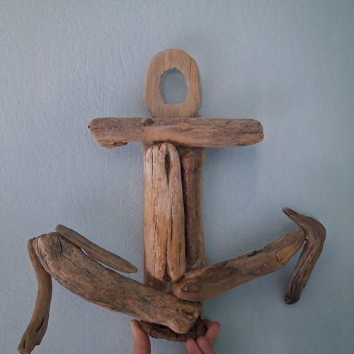 Anchor made of driftwood new handmade hanging decor
