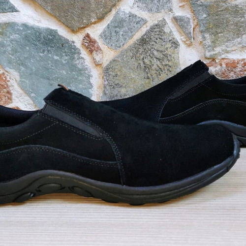 Urtesico men's leather shoes, genuine cowhide, size 45, black