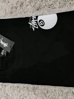 T-shirt Stussy unisex μαύρο καινούργιο μέγεθος Μ